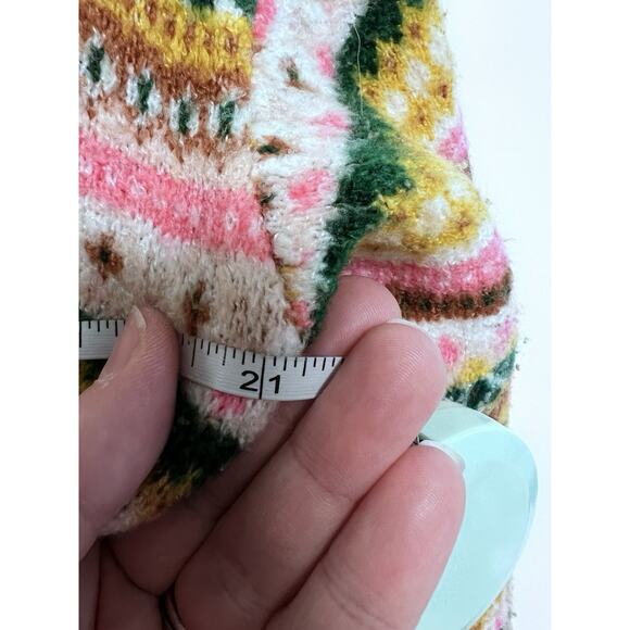 Talbots fair isle sweater Mock Neck Medium P Retro Ski Soft Fuzzy Cozy Preppy - Picture 9 of 12
